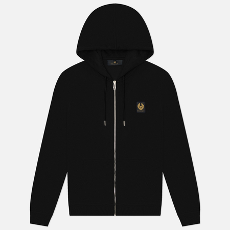 Мужская толстовка Belstaff Full Zip Hoodie, цвет чёрный, размер XXL