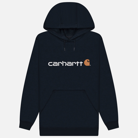 Мужская толстовка Carhartt Loose Fit Midweight Logo Graphic Hoodie, цвет синий, размер S