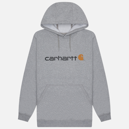 Мужская толстовка Carhartt Loose Fit Midweight Logo Graphic Hoodie, цвет серый, размер S