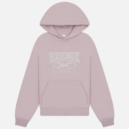 фото Женская толстовка reebok classic archive essentials big logo hoodie, цвет розовый, размер xs