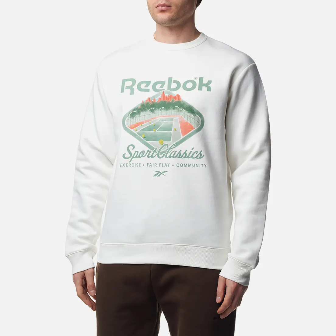 Reebok Мужская толстовка Classic Court Sport Crew Neck