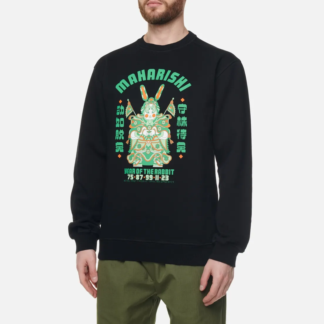 maharishi Мужская толстовка x Allister Lee Water Rabbit Crew Neck