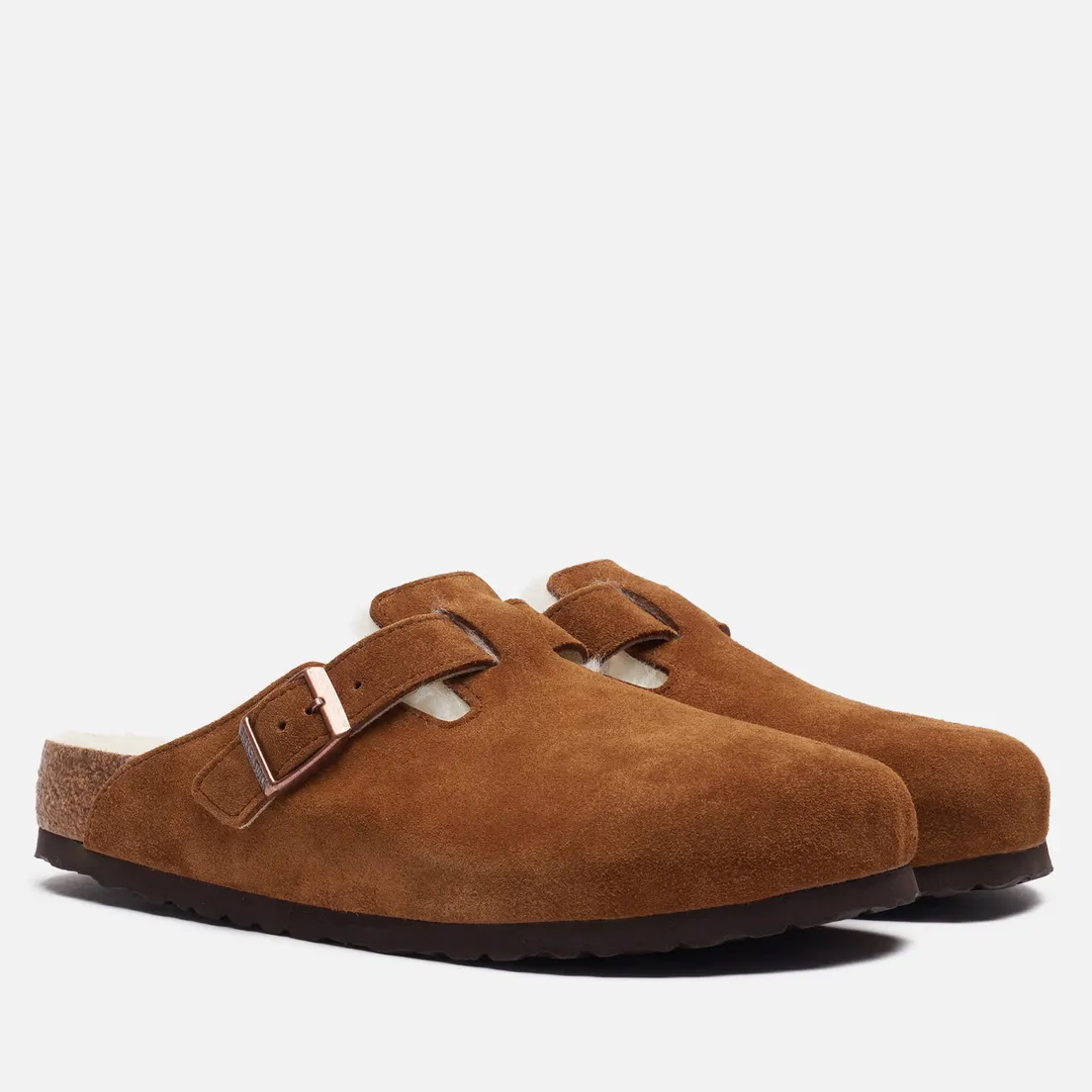 Birkenstock Мужские сандалии Boston Suede Shearling