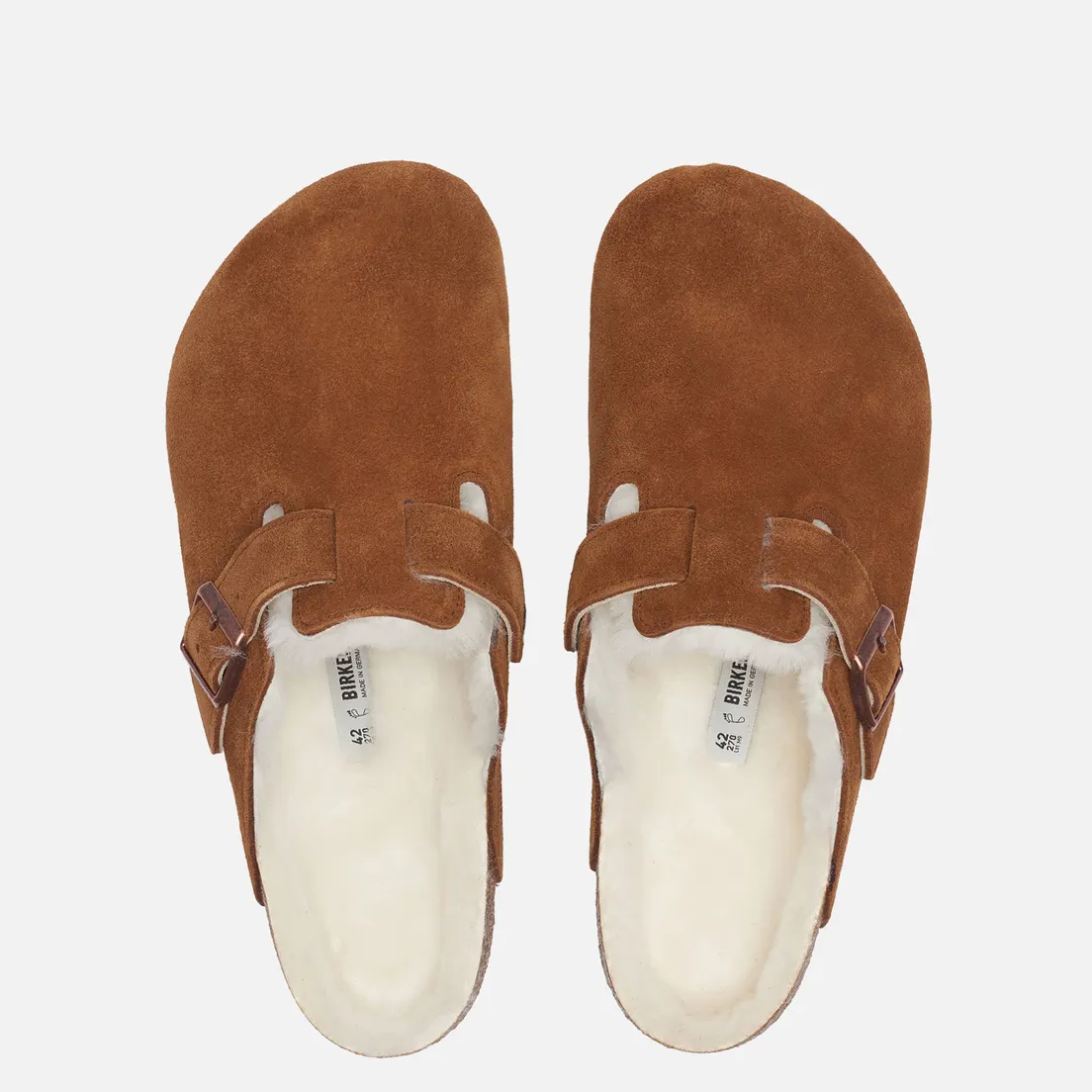 Birkenstock Мужские сандалии Boston Suede Shearling