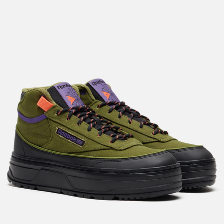  Женские ботинки Reebok Club C Geo Mid, цвет зелёный, размер 36 EU