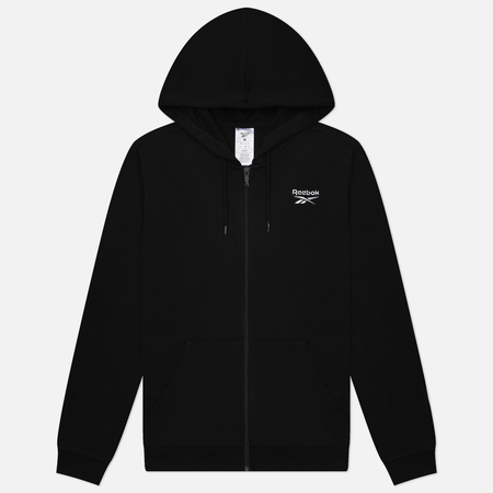 Мужская толстовка Reebok Identity Small Logo Hoodie, цвет чёрный, размер XL