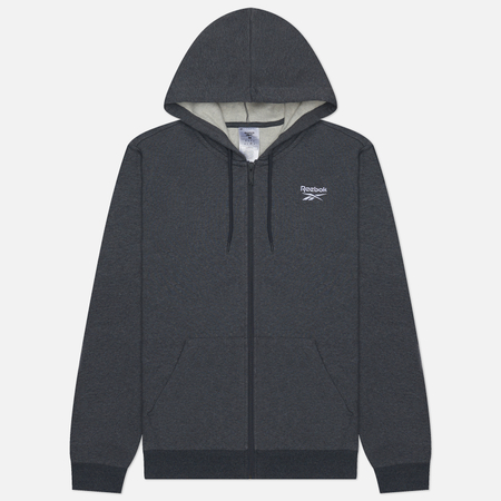 Мужская толстовка Reebok Identity Small Logo Fleece Full-Zip Hoodie цвет серый размер XXL 4690₽