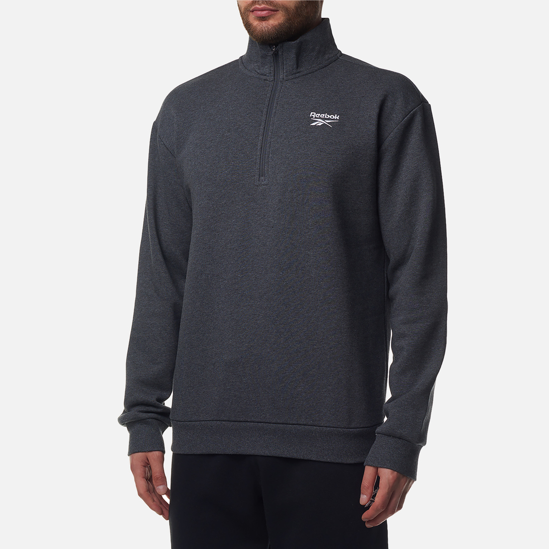 Reebok Мужская толстовка Identity Small Logo Fleece 1/4 Zip