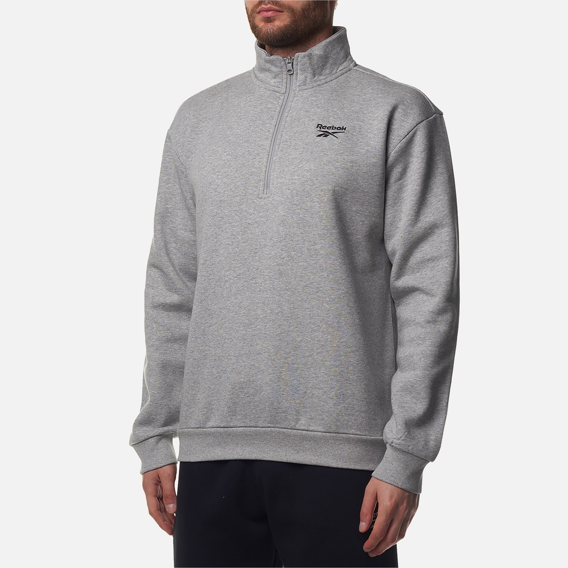 Reebok Мужская толстовка Identity Small Logo Fleece 1/4 Zip