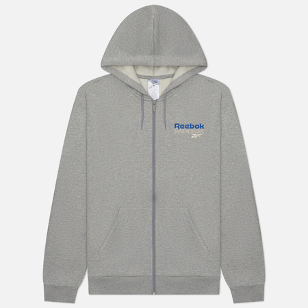 Мужская толстовка Reebok Identity Brand Proud Full-Zip Hoodie цвет серый размер XL 4690₽
