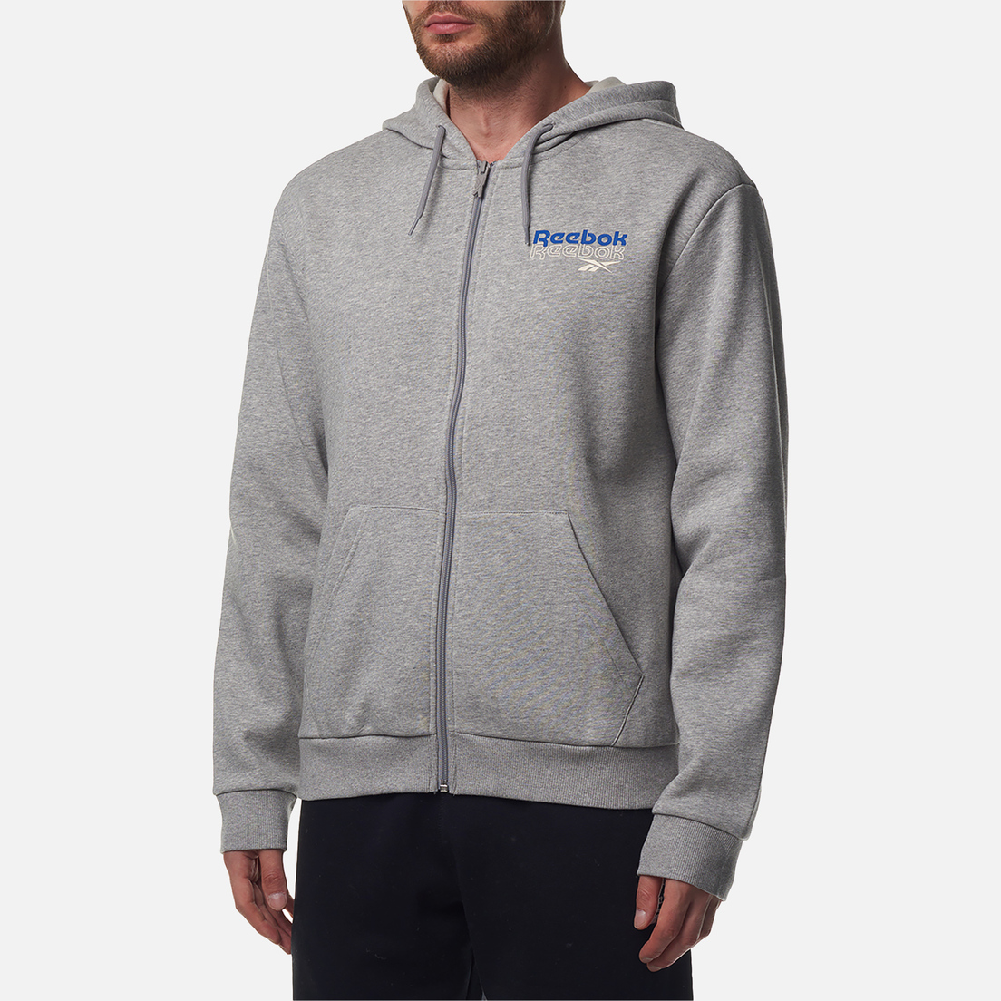 Reebok Мужская толстовка Identity Brand Proud Full-Zip Hoodie