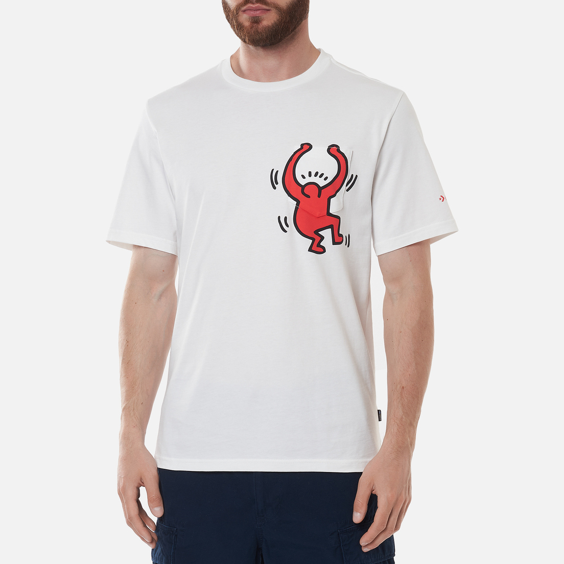 Converse Мужская футболка x Keith Haring Graphic Pocket