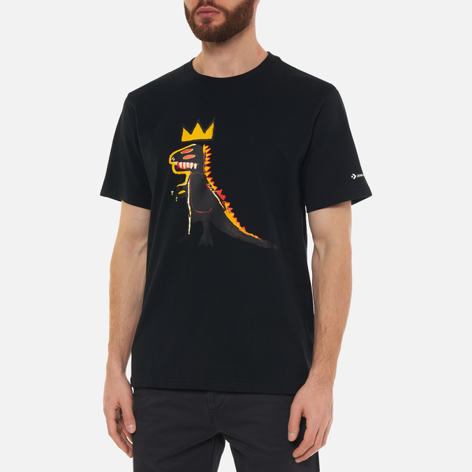 Мужская футболка Converse, цвет чёрный, размер L 10023144001 x Basquiat Graphic - фото 4