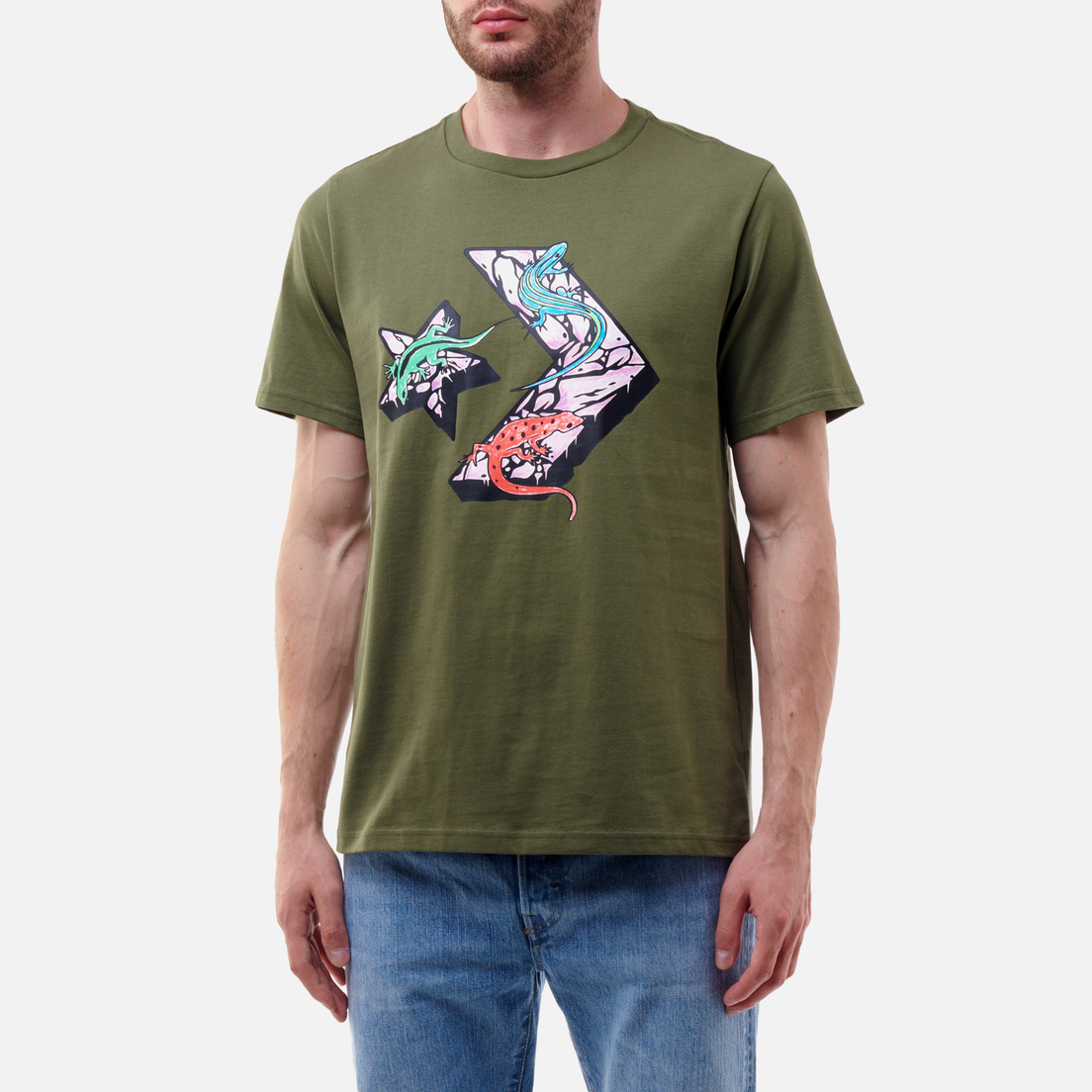 Converse Мужская футболка Exotic Lizards