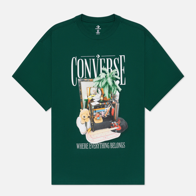 Мужская футболка Converse зелёный 10023785333 