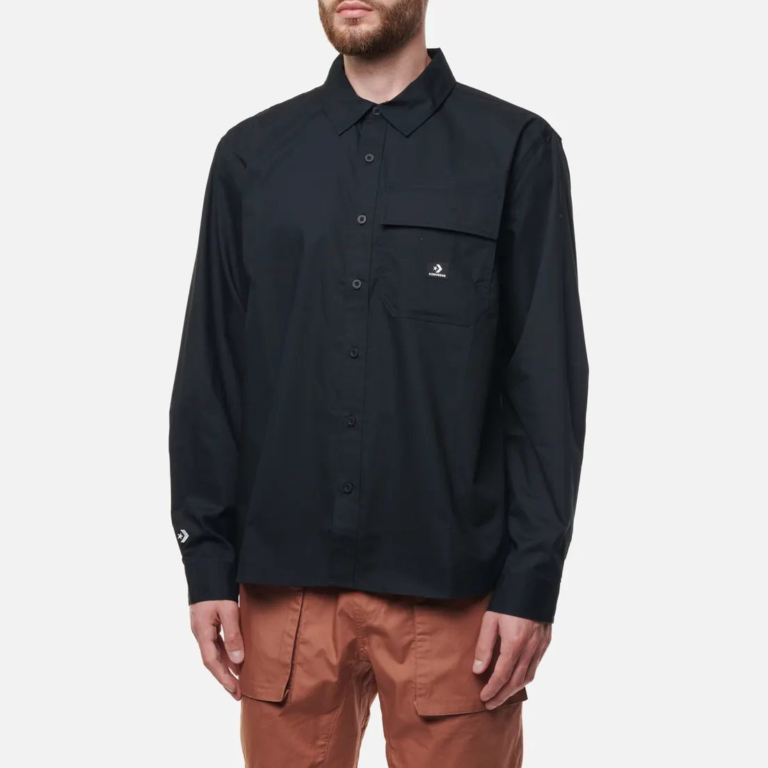 Converse Мужская рубашка Woven Long Sleeve Button Down