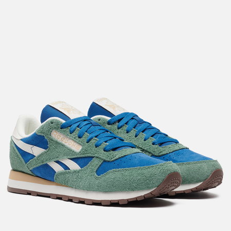 Мужские кроссовки Reebok Classic Leather, цвет синий, размер 44 EU