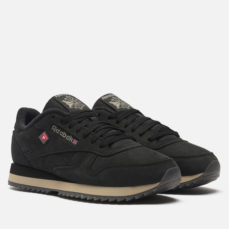 Мужские кроссовки Reebok Classic Leather Ripple, цвет чёрный, размер 45.5 EU