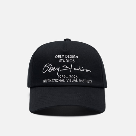 фото Кепка obey design studios 5 panel, цвет чёрный