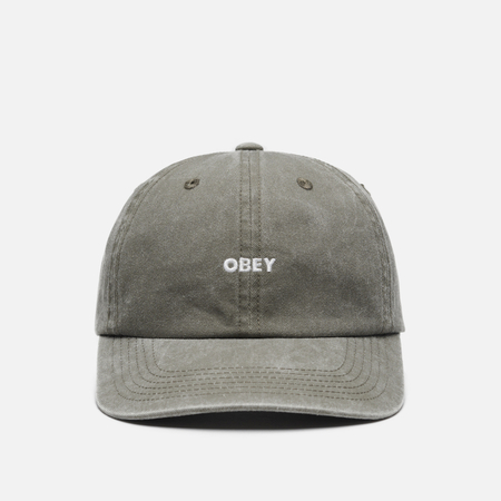 фото Кепка obey pigment bold 6 panel, цвет оливковый