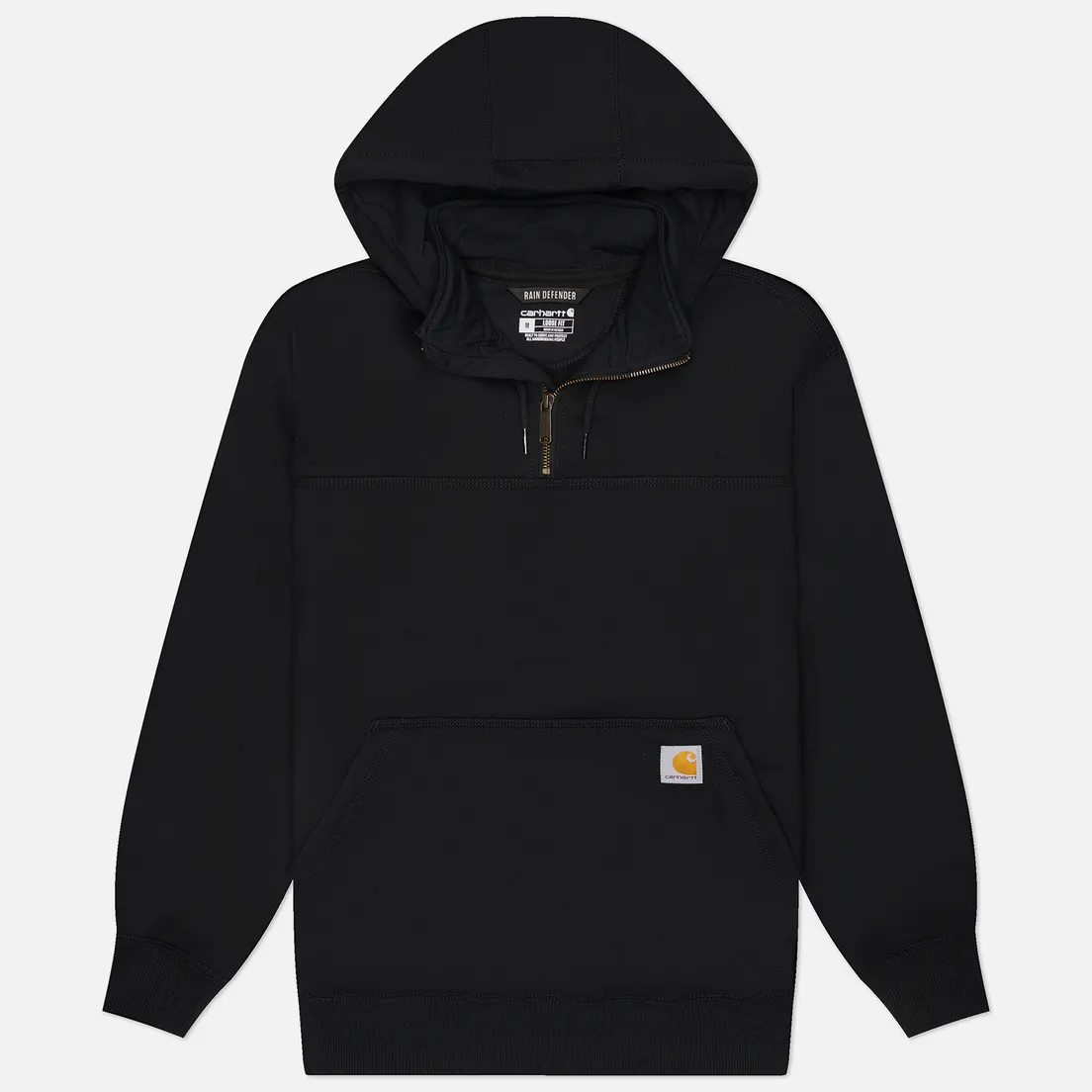 Carhartt Мужская толстовка Rain Defender Loose Fit Heavyweight Quarter-Zip Hoodie