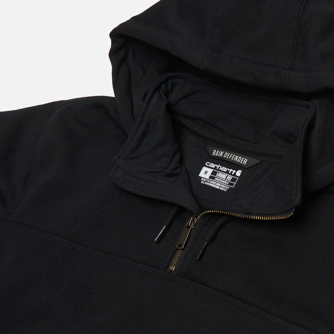 Carhartt Мужская толстовка Rain Defender Loose Fit Heavyweight Quarter-Zip Hoodie