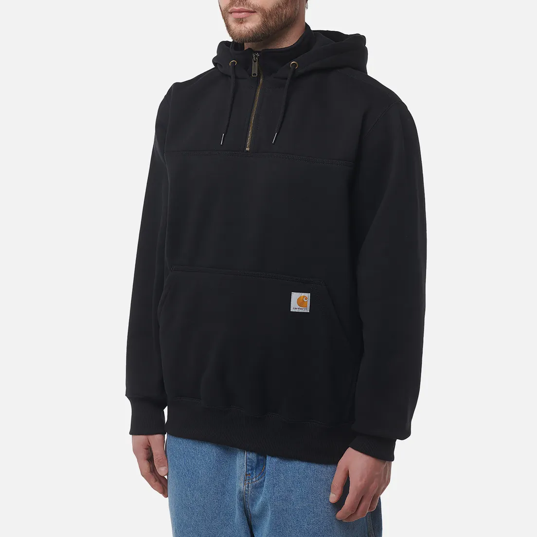 Carhartt Мужская толстовка Rain Defender Loose Fit Heavyweight Quarter-Zip Hoodie