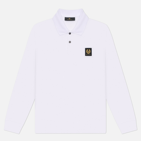 Мужской лонгслив Belstaff Polo, цвет белый, размер XL