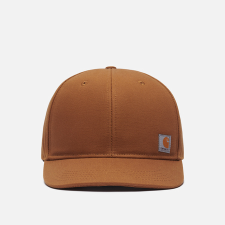 Кепка Carhartt Firm Duck Flat Brim, цвет коричневый