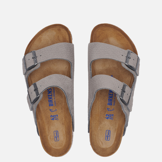 Мужские сандалии Birkenstock Arizona Nubuck Desert Buck Whale Gray