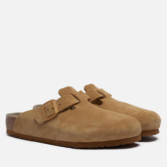 Сандалии Birkenstock Boston Suede Latte Cream
