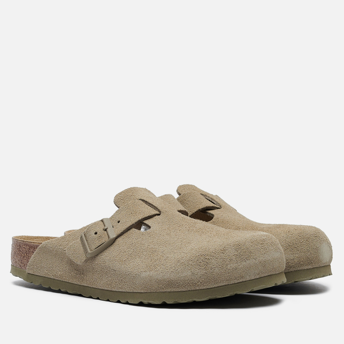 Мужские сандалии Birkenstock Boston Suede Leather Regular