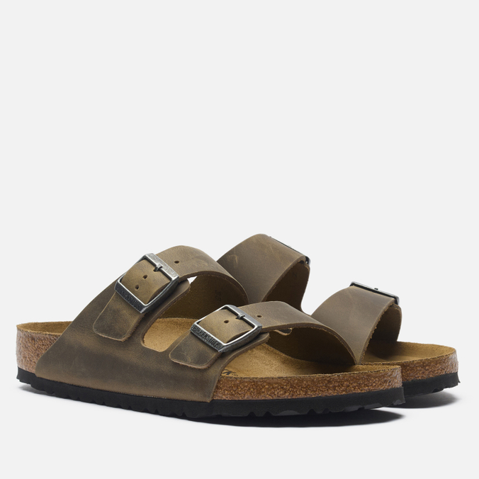 Мужские сандалии Birkenstock Arizona Natural Leather Oiled Regular
