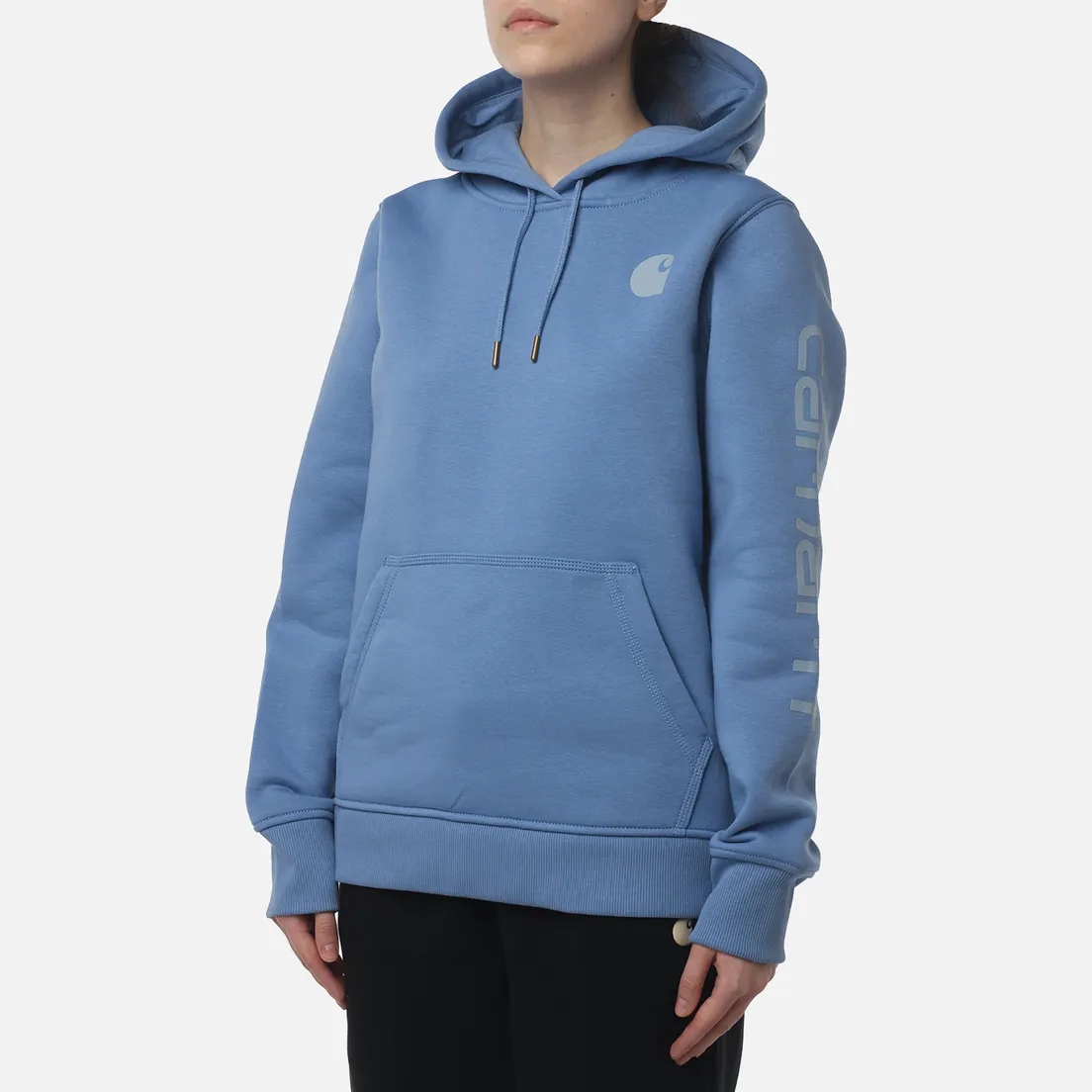 Carhartt Женская толстовка Relaxed Fit Midweight Logo Sleeve Graphic Hoodie