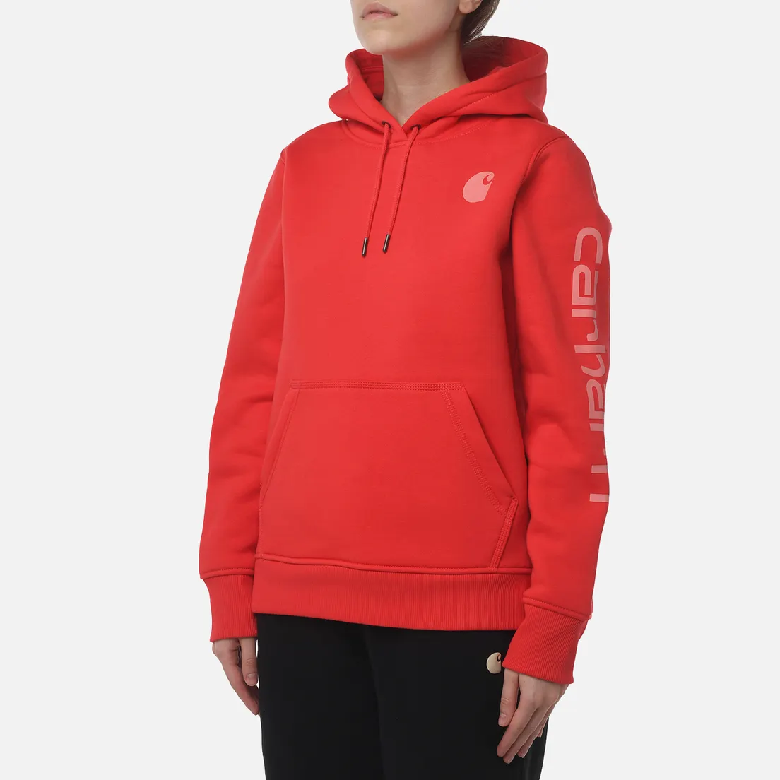 Carhartt Женская толстовка Relaxed Fit Midweight Logo Sleeve Graphic Hoodie