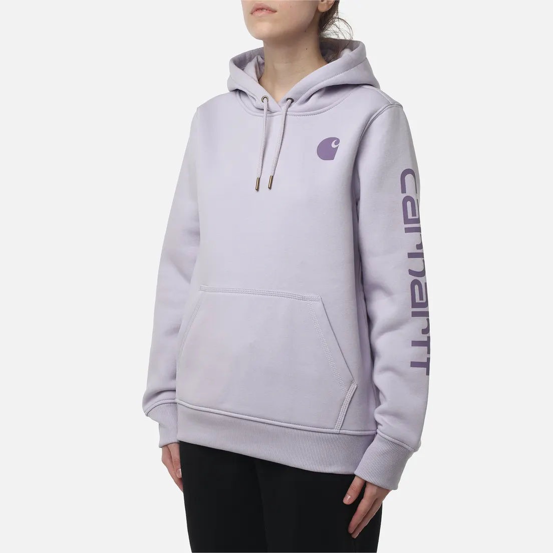 Carhartt Женская толстовка Relaxed Fit Midweight Logo Sleeve Graphic Hoodie