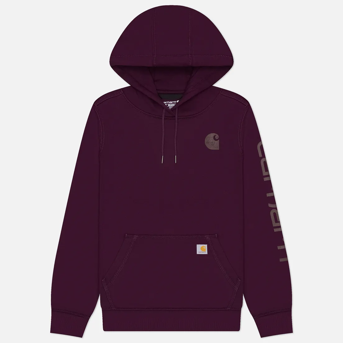 Carhartt Женская толстовка Relaxed Fit Midweight Logo Sleeve Graphic Hoodie