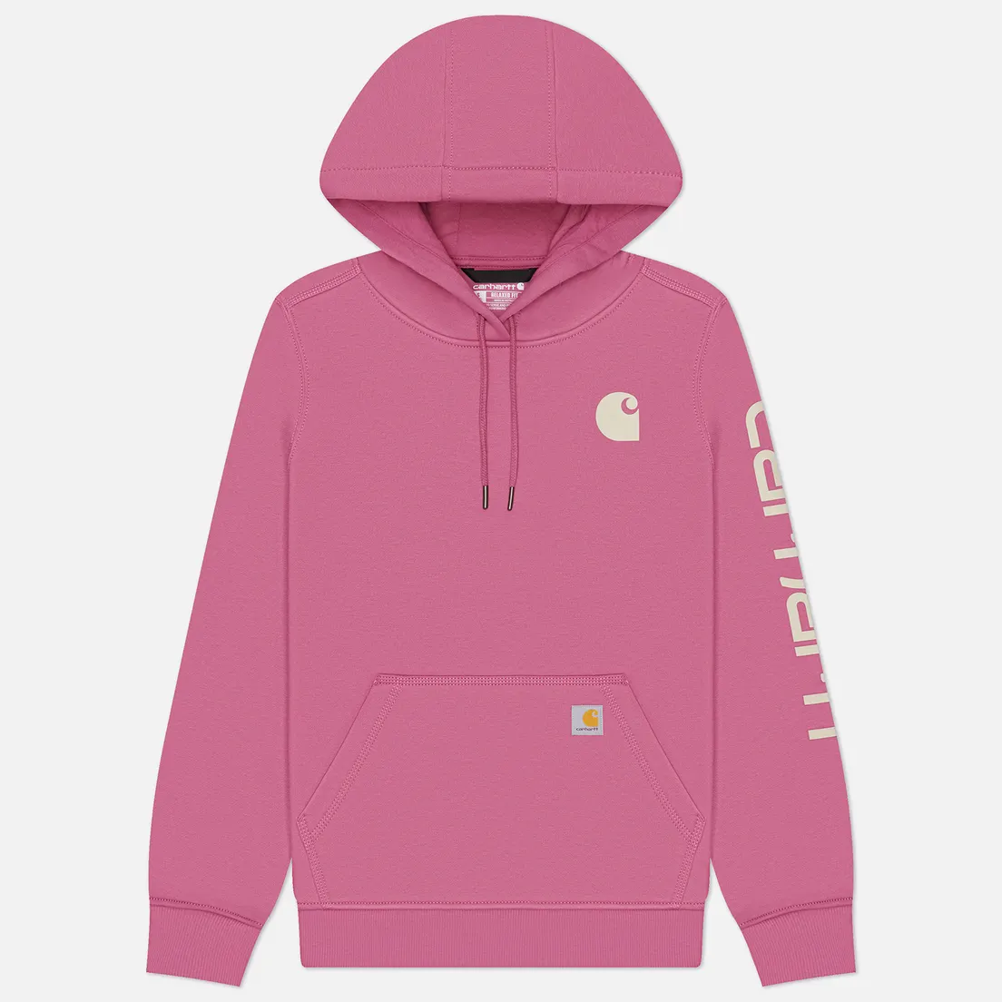 Carhartt Женская толстовка Relaxed Fit Midweight Logo Sleeve Graphic Hoodie