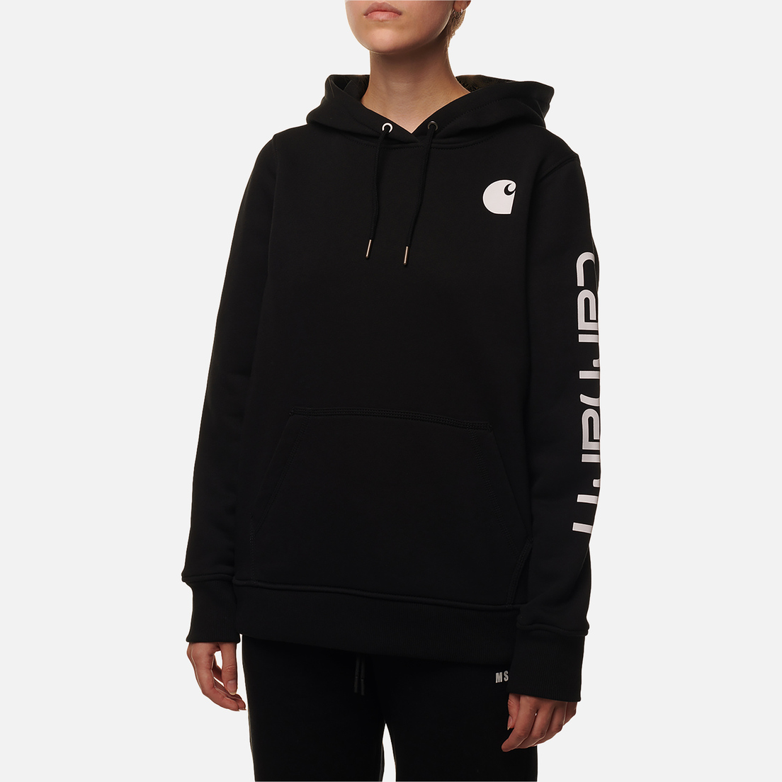 Carhartt Женская толстовка Relaxed Fit Midweight Logo Sleeve Graphic Hoodie