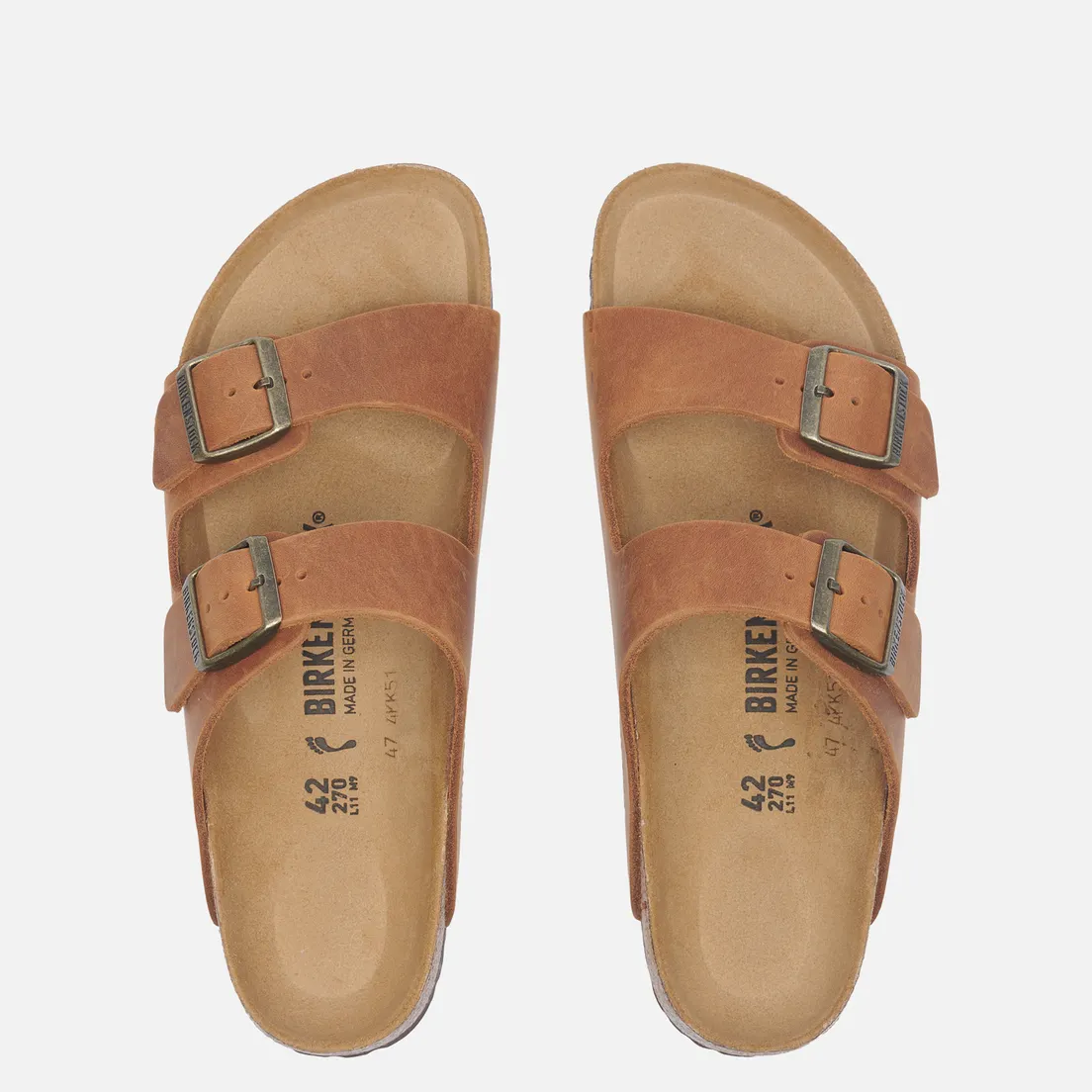 Birkenstock Сандалии Arizona Natural Leather Oiled