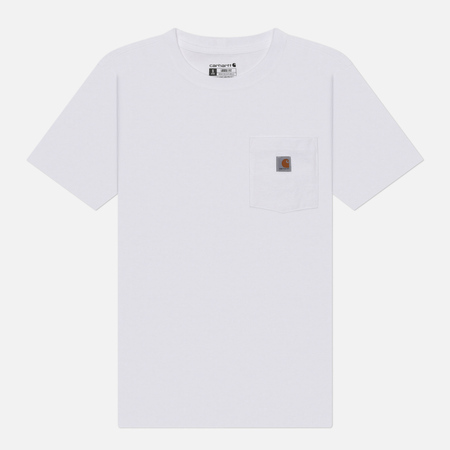 Женская футболка Carhartt Loose Fit Heavyweight K87 Pocket, цвет белый, размер S