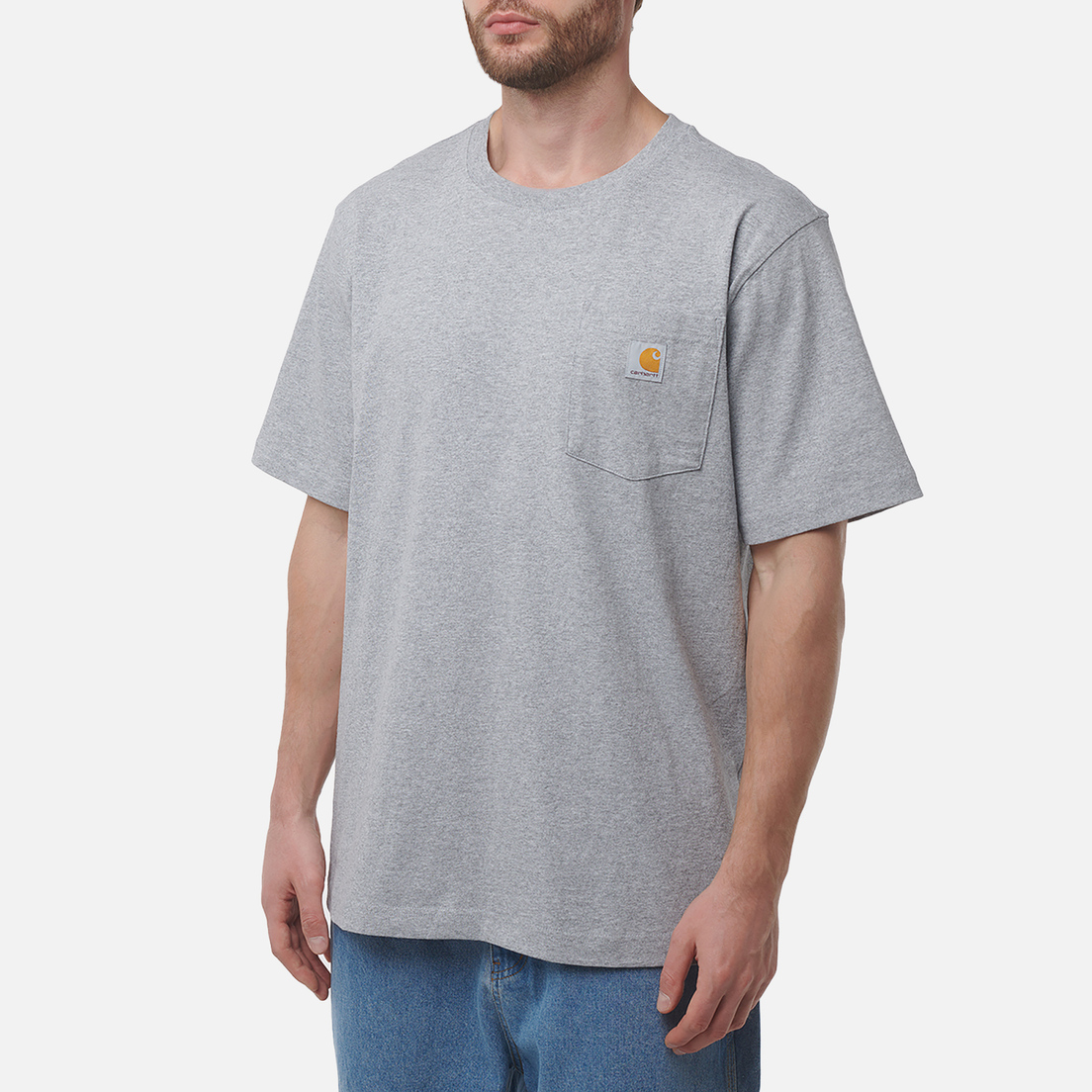 Carhartt Мужская футболка Relaxed Fit Heavyweight K87 Pocket