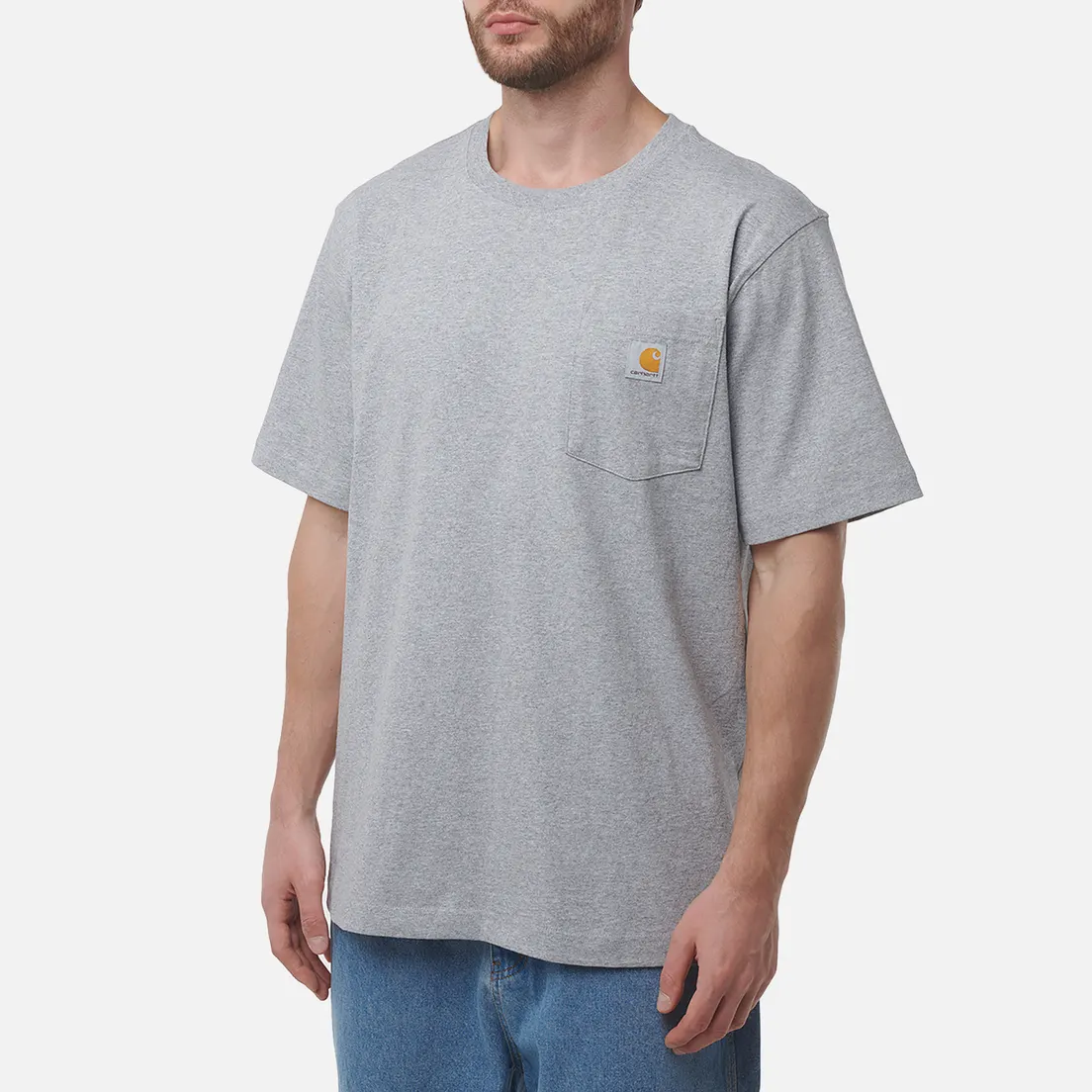 Carhartt Мужская футболка Relaxed Fit Heavyweight K87 Pocket