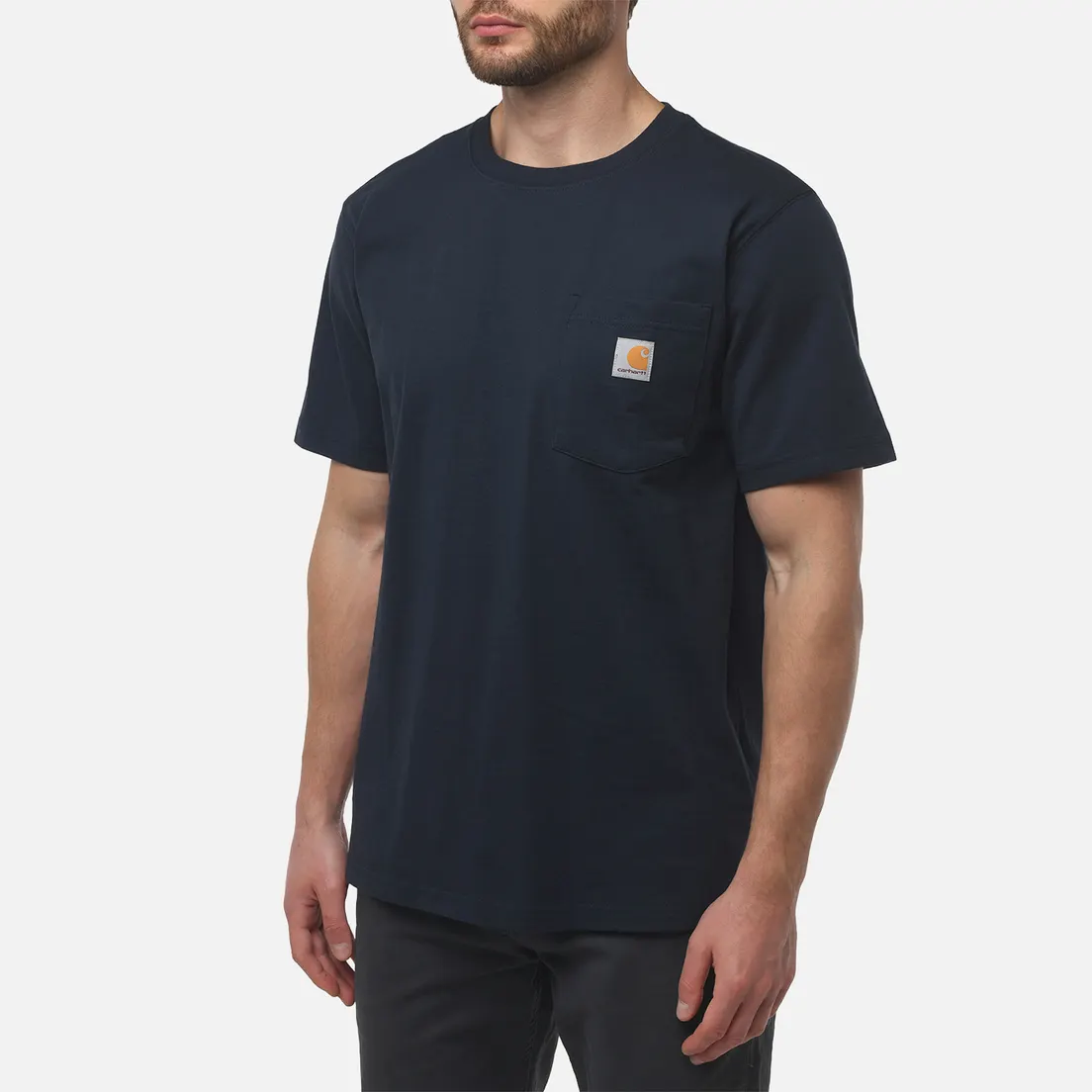 Carhartt Мужская футболка Relaxed Fit Heavyweight K87 Pocket