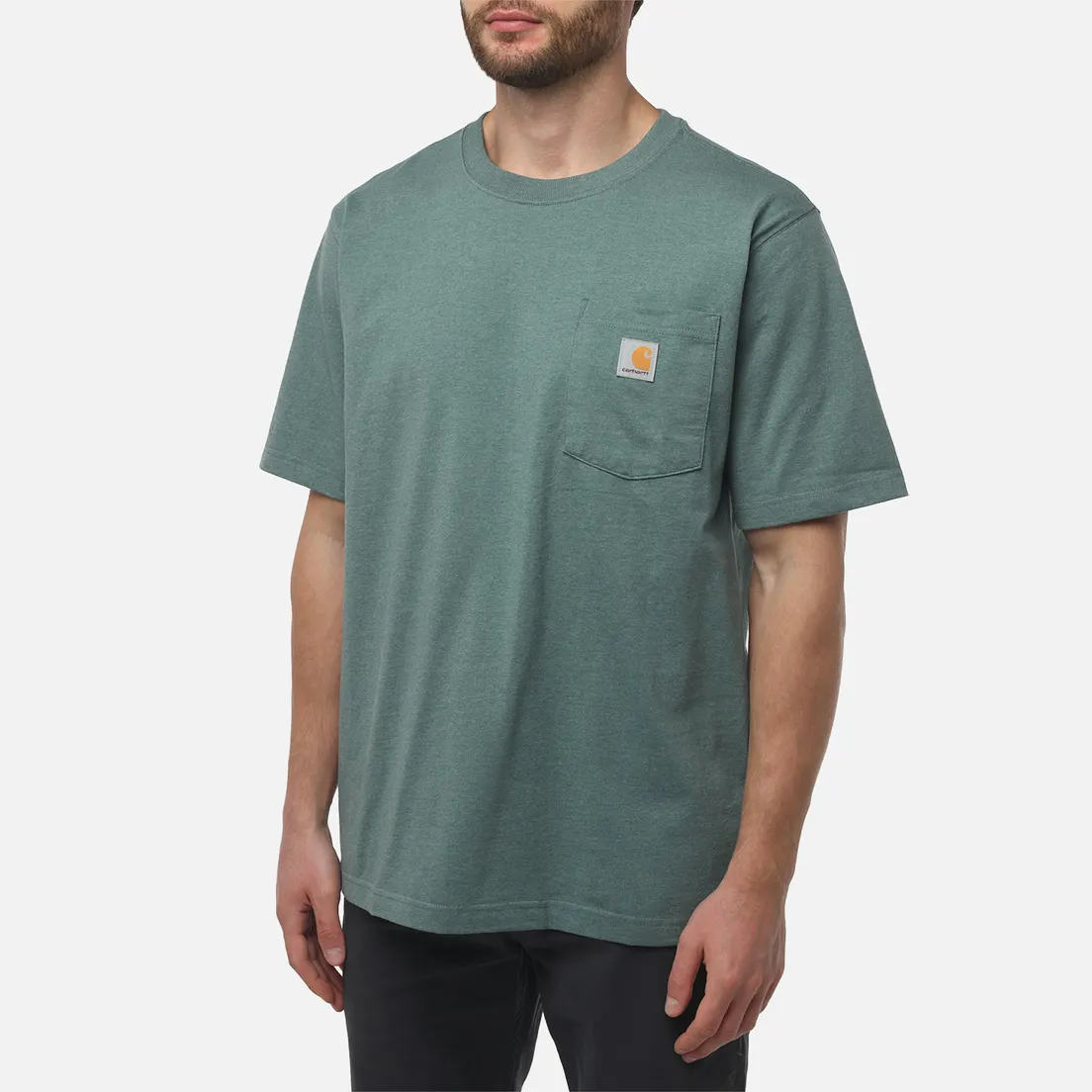 Carhartt Мужская футболка Relaxed Fit Heavyweight K87 Pocket