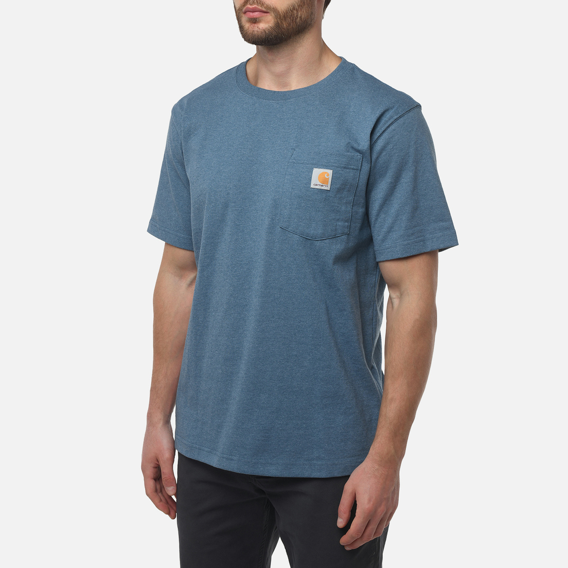 Carhartt Мужская футболка Relaxed Fit Heavyweight K87 Pocket