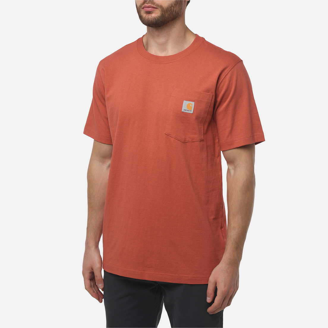 Carhartt Мужская футболка Relaxed Fit Heavyweight K87 Pocket