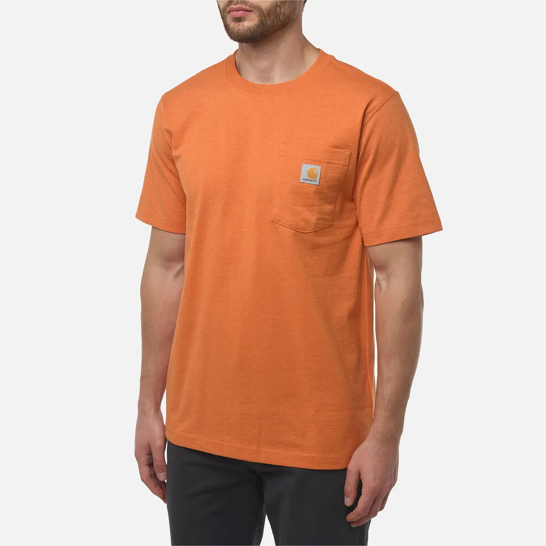 Carhartt Мужская футболка Relaxed Fit Heavyweight K87 Pocket