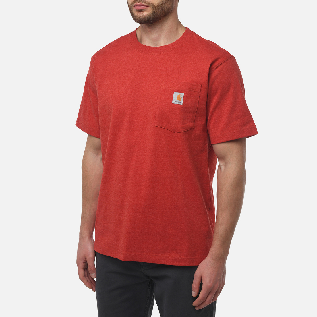 Carhartt Мужская футболка Relaxed Fit Heavyweight K87 Pocket