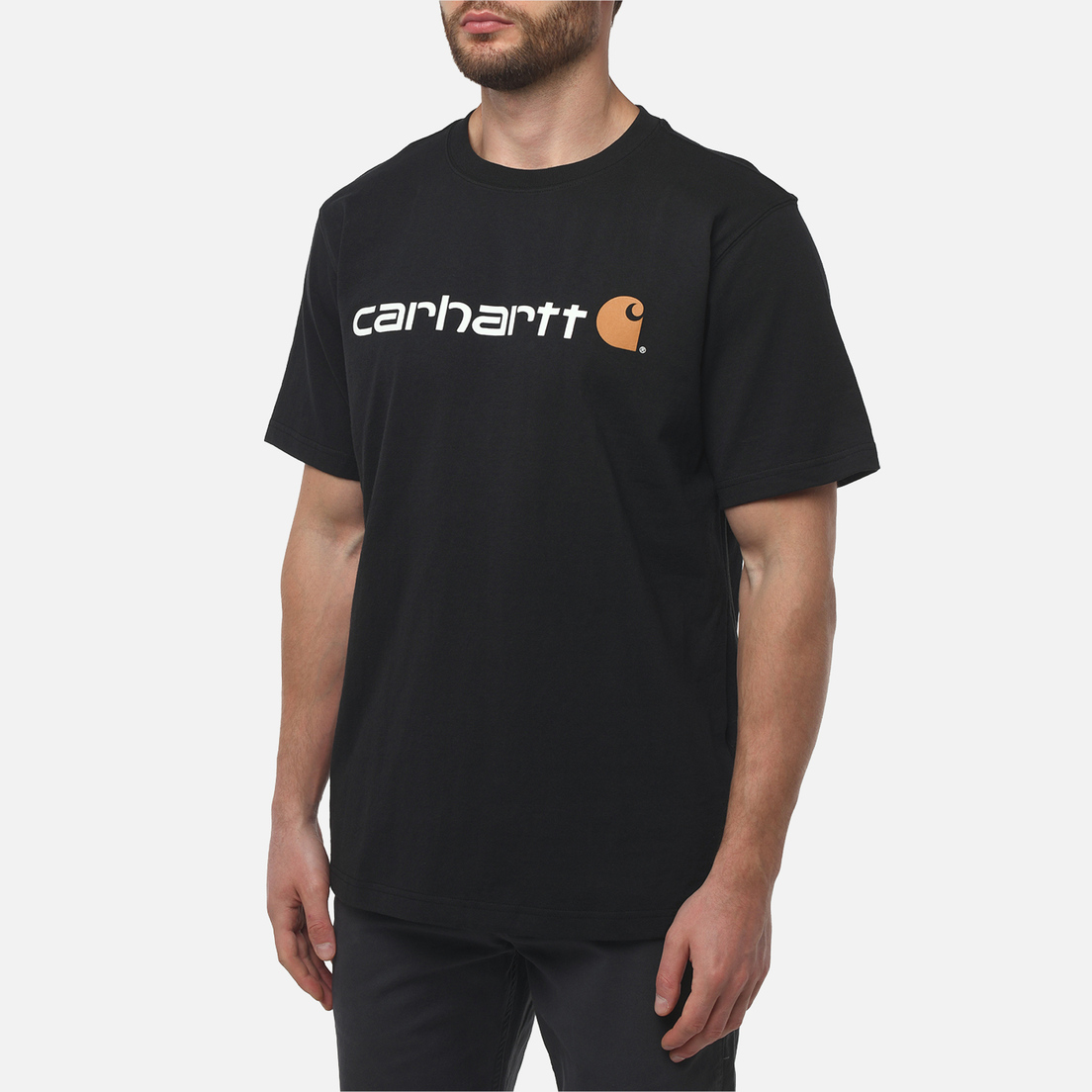 Carhartt Мужская футболка Relaxed Fit Heavyweight Logo Graphic